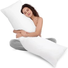 ROKFAB 50 x 70 Beyaz Yastık, Içi Dolgulu Kırlent Içi, Boncuk Silikon Kırlent Kılıfı Iç Yastık 600 Gr. Ağırlığında