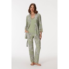 Anıl 11402 Kadın Sabahlık, Atlet Ve pantolon Takım