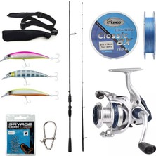 Yek Outdoor Spin Olta Seti Okuma Psycho Stick Game 274CM Ex-Fast 15-40GR 2 Parça Olta Kamışı&okuma ARIA-3000A Olta Makinesi