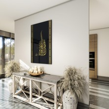 Exela Home Dini Cam Tablo - Dikey Hat Sanatı - Dini Motif 20- 023