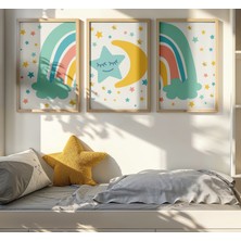 Loomix 3 Lü Posterli Çocuk Odası Tablo - Fotoğraf Çerçevesi