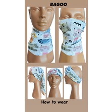 Bagoo Şirin Kedi Temalı Buff -Baf- Bandana- Boyunluk- Saç Bandı
