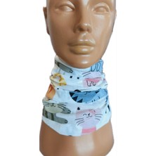 Bagoo Şirin Kedi Temalı Buff -Baf- Bandana- Boyunluk- Saç Bandı
