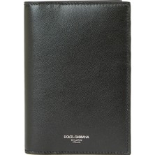 Dolce&gabbana Black Calfskin Passport Holder