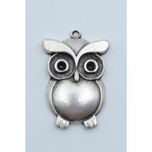 Baykuş Gümüş Kaplama Kolye Ucu