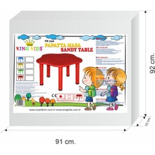 Mupark Çocuk Aktivite Masası - Anaokulu Masa - Kreş Masa - Çocuk Masa - Oyun Masası - Plastik Ayaklı