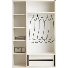 Perla  Mdf 3 Kapaklı Dolap Gardırop