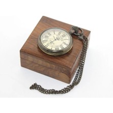 Ttt Ahşap Kutulu Pirinç Köstekli Saat Model 10