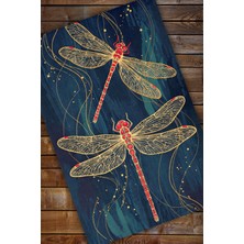 The Reef Design Yusufcuk Desenli Halı Doğa Temalı Halı Helikopter Böceği Desenli Halı Dijital Baskılı Dokuma Tabanlı Kaymaz Salon Halısı