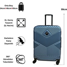 Anhelo Eagle Xl Geniş Tasarım Abs Orta Boy Valiz Seyahat Çantası 34CMX46CMX65CM