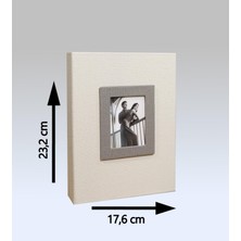 Nrcn 100'LÜK Fotoğraf Albümü Koton Desenli 15 x 21 cm Krem