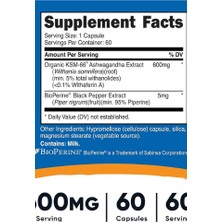 Nutricost Organic KSM66 Korean Hint Ginseng 600 Mg 60 Capsul