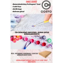 Corvo Sayılarla Boyama Seti Kasnaklı Boyalar ve Fırçalar Dahil 40X5CM Mahsen Şarap