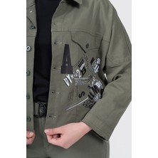 Nihal Eren Butik Büyük Beden Likralı Tasarım Ince Gabardin Ceket