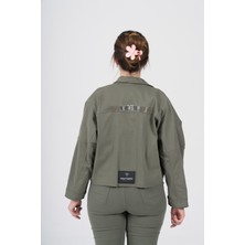 Nihal Eren Butik Büyük Beden Likralı Tasarım Ince Gabardin Ceket