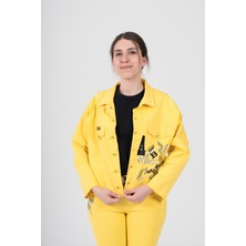 Nihal Eren Butik Büyük Beden Likralı Tasarım Ince Gabardin Ceket