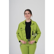 Nihal Eren Butik Büyük Beden Likralı Tasarım Ince Gabardin Ceket