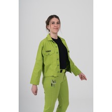 Nihal Eren Butik Büyük Beden Likralı Tasarım Ince Gabardin Ceket