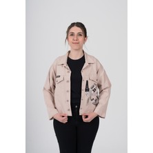 Nihal Eren Butik Büyük Beden Likralı Tasarım Ince Gabardin Ceket