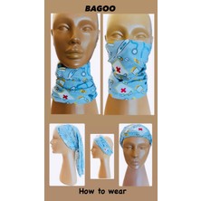 Sağlık Desen Bagoo Buff -Baf- Bandana- Boyunluk- Saç Bandı