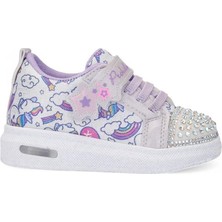 Tuğba Ortopedi 4001 Kız Bebek Keten Işıklı Sneaker