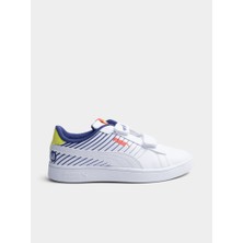 Puma Smash 3.0 Poised 2 Race Çocuk Spor Ayakkabı Beyaz