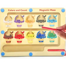 Manyetik Dondurma, Renk ve Numara Labirenti Montessori Aktivite Tahtası