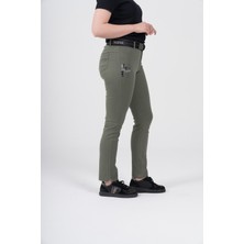 Büyük Beden Likralı Yüksek Bel  Ince Gabardin Tasarım Pantolon