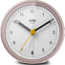 Braun BC12PW Pembe-Beyaz Klasik Analog Alarmlı Masa Saati
