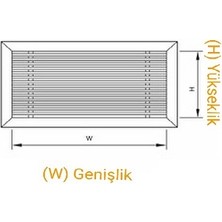 Alücan Alüminyum Şömine Menfezi 35X10 Siyah