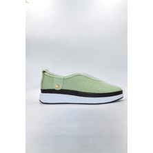Shoemix Kadın  Deri Su Yeşili Comfort Günlük Ayakkabı - ( ZK-106 )