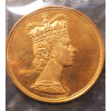 Escoines Koleksiyon Amor Populı Praesıdıum Regınae A900 - Kraliçe Elizabeth 21.39GR 22 Ayar A900 Altın Madalya