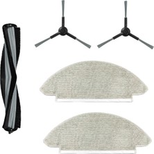 Asgard Grup Viomi V5 Pro Uyumlu 1ADET Ana Fırça 2 Adet Yan Fırça 2 Adet Mop