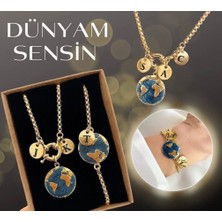 Harikalar Aksesuar Dünyam Sensin Kolye (3 Harfli)