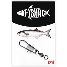 Fishack Paslanmaz Klipsli Fırdöndü Füme No: 8 12'li