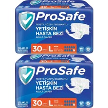 Prosafe Hasta Bezi Yetişkin Bel Bantlı Tekstil Yüzey L - Large - Büyük Boy 60 Adet 2x30