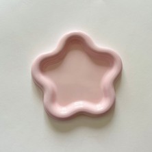 3'lü Dekoratif Yıldız Tabak -  Takı Tabağı - Sunumluk Pembe, Yeşil, Ekru