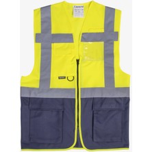 Yelek: Uniwest Raşel Mühendis Yelek F.sarı--Lacivert