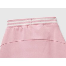 United Colors Of Benetton Bebek Pembe Baskılı Reglan Kol Üst ve Beli Büzgülü Eşofman Takım