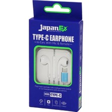 Japanex  Type-C   Kulak Içi   Mikrofonlu  Stereo Kulaklık Kablolu= 1.2mt Type-C Giriş Plastik Kutulu (4887)