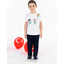 Civil Boys Erkek Çocuk Tişört 3-7 Yaş Beyaz