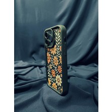 iphone  Çiçek Baskılı Siyah 14 Promax Uyumlu Kılıf
