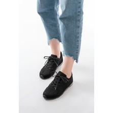 Ellolita Luxury Shoes Rs-01 Siyah Süet Ince Taban Günlük Spor Ayakkabı