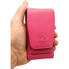 Willpolo Dana Derisi Pembe Sigaralık Sigara Kutusu Çakmak Bölmeli Hakiki Deri Sigaralık