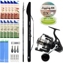 Yekoutdoor Profesyonel Yemli Olta Seti Okuma Flite Tele Surf 420CM 100-200GR 5 Parça Olta Kamışı&savage Gear Sgs8 8000 Fd 8+1bb Olta Makinesi