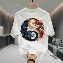 Panda Baskı Tekstil Dragon Özel Tasarım Baskılı Oversize Tshirt