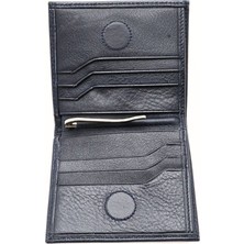 655 Hakiki Deri Para Sıkıştırma Aparatlı Maşalı Mıknatıslı Cüzdan