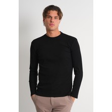 Alexandergardı Bisiklet Yaka Dar Kesim Uzun Kollu Erkek T-Shirt