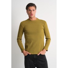 Alexandergardı Bisiklet Yaka Dar Kesim Uzun Kollu Erkek T-Shirt