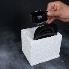 Lalender Özel Tasarım El Yapımı Kare Model Tek Kişilik Fincan Takımı